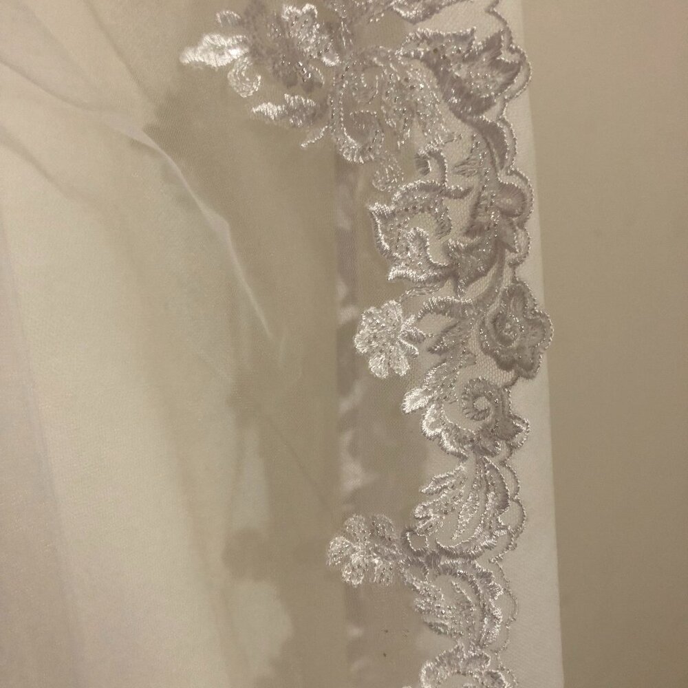 Long Two-Tier Custom Lace Wedding Veil